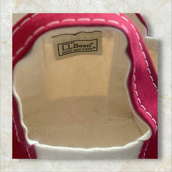 L.L. Bean Boat and Tote Mini canvas bag embroidered holly on front - Picture 4 of 7